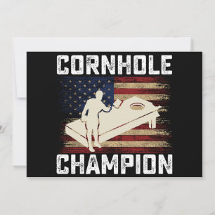 Cornhole Champion Amerikanische Flagge USA 4. Juli Einladung