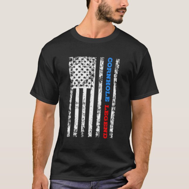 Cornhole Champion Bean Bag Cornhole Hole Toss T-Shirt (Vorderseite)
