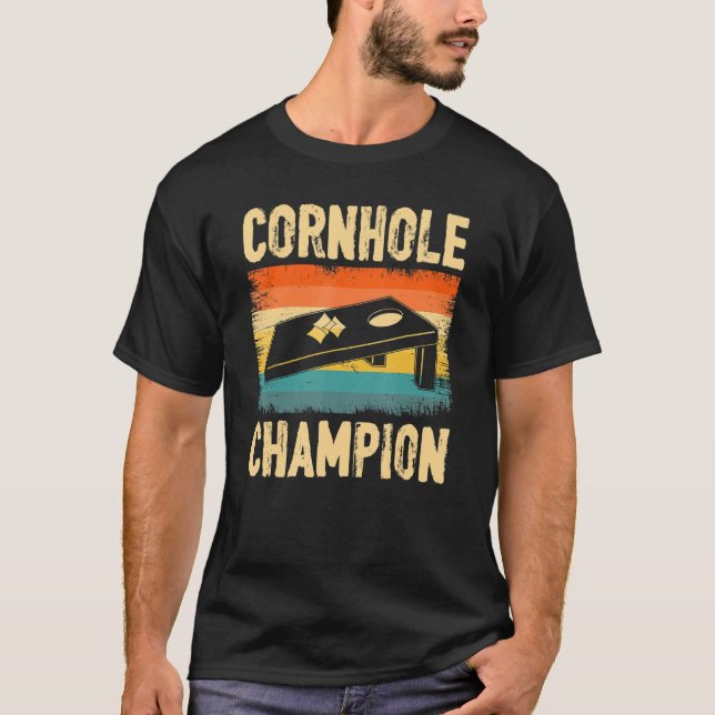 Cornhole Champion Bean Bag Game Lover Cornhole Cha T-Shirt (Vorderseite)