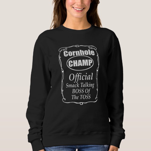 Cornhole-Champion-Boss des Wurfs Cornhole Sweatshirt (Vorderseite)