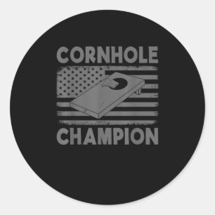 Cornhole Champion Cornhole Team Bean Bag F Runder Aufkleber