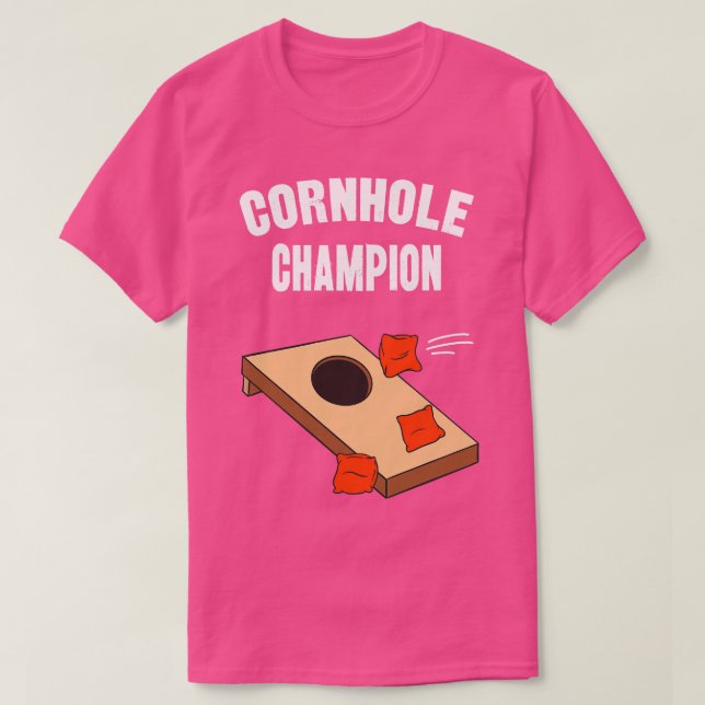 Cornhole Champion Funny Bean Bag Toss T-Shirt (Design vorne)