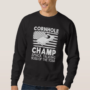 Cornhole-Champion Schmähender Boss des Wurfs Cor Sweatshirt