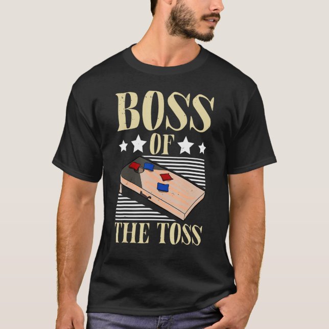 Cornhole Corn Hole Boss of the Toss T-Shirt (Vorderseite)