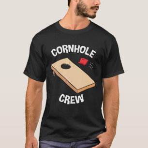 Cornhole Crew Spieler Baggo Boans Dog House Rasen  T-Shirt