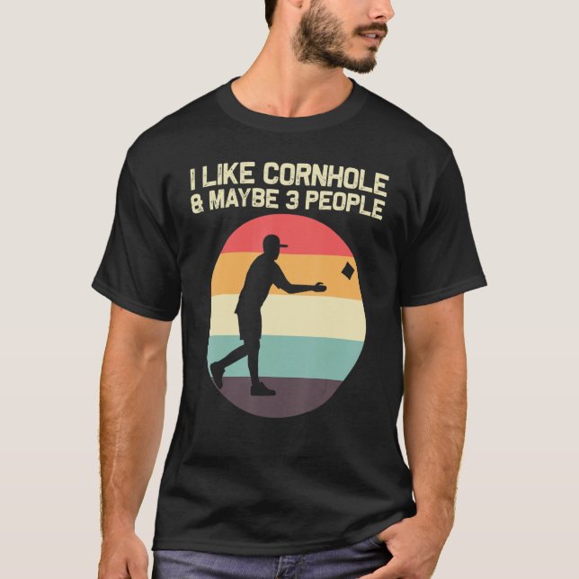 Cornhole Designs für Männer Bean Bag Toss Pla T-Shirt (Vorderseite)
