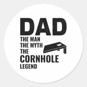 Cornhole Game Boards Funny Runder Aufkleber
