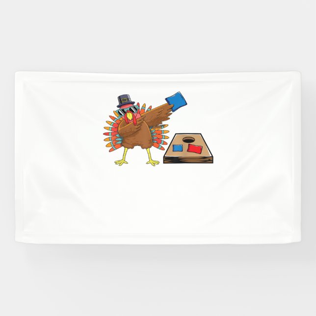 Cornhole Hole Erntedank Dabbing Turkey Cornhole To Banner (Horizontal)