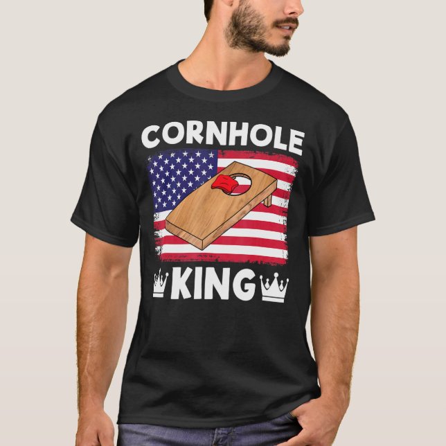 Cornhole KIng Cornhole Team Bean Bag Cornhole T-Shirt (Vorderseite)