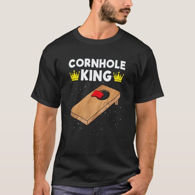 Cornhole KIng Cornhole Team Bean Bag   Cornhole T-Shirt (Vorderseite)