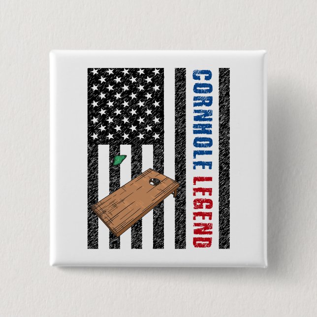 Cornhole Legend USA Button (Vorderseite)