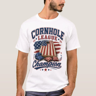 Cornhole-Ligameister patriotisches T-Shirt