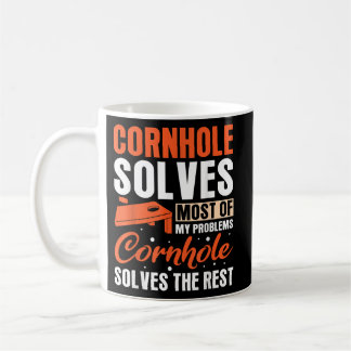 Cornhole löst die meisten meiner Probleme Cornhole Kaffeetasse
