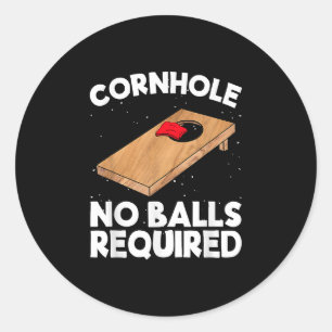 Cornhole No Balls Erforderliche Cornhole Team Beag Runder Aufkleber