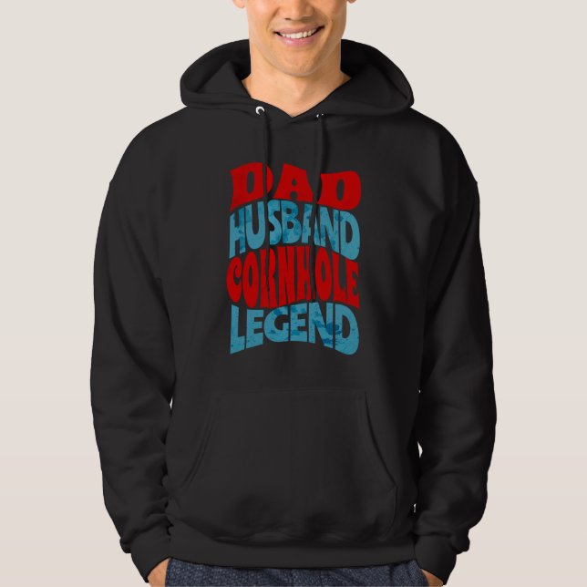 Cornhole Player Dad Husband Father Hoodie (Vorderseite)