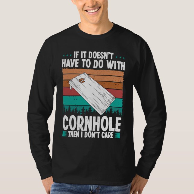 Cornhole Player I dont care Throwing Cornhole Team T-Shirt (Vorderseite)