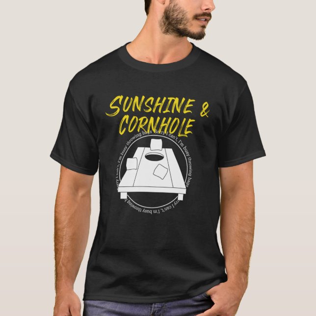 Cornhole Player Sack Tossing Summer Hobby T-Shirt (Vorderseite)