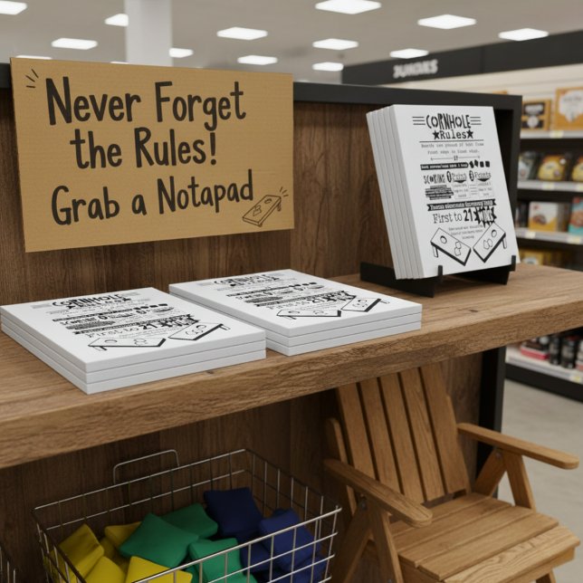 Cornhole Rules - 40-fache Abbeiseite Notizblock (Cornhole Rules - 40-Easy Tear-Away Page Notepad)