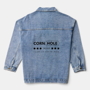 Cornhole Squad Team Sack Tossing Ironic Sports Jeansjacke