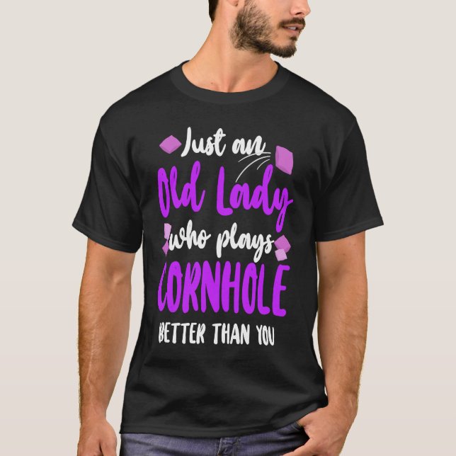 Cornhole Team Bean Bag Player Champ Retired Grandm T-Shirt (Vorderseite)