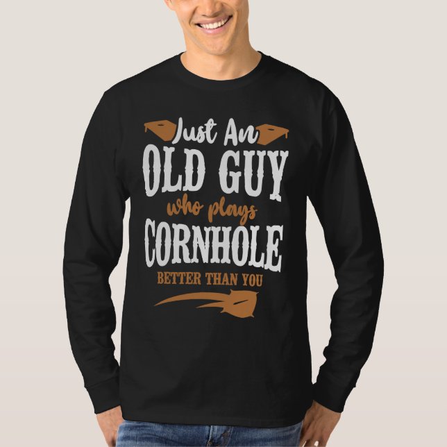 Cornhole Team Bean Bag Player Champ Retired Grandp T-Shirt (Vorderseite)