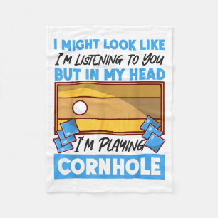 Cornhole-Team-Bohnen-Sack-Spieler-Champ-Ich-könnte Fleecedecke