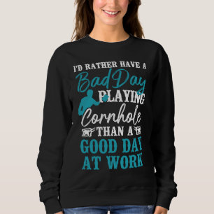 Cornhole-Team-Bohnen-Sack-Spieler-Champ Ich würde Sweatshirt