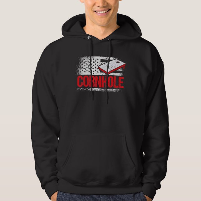 Cornhole Turnament Cornstar Cornstar Cornstar Hole Hoodie (Vorderseite)