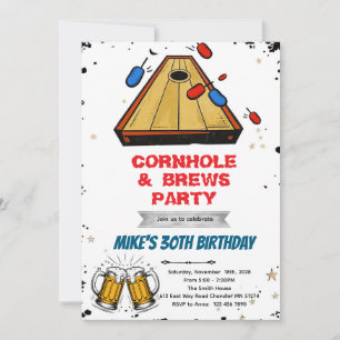 Cornhole- und Bierparty-Einladung Einladung