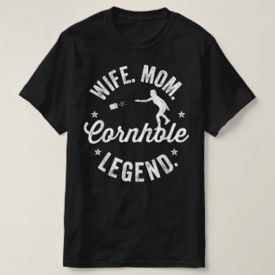 Cornhole Vintage Lustige Ehefrau Mutter Cornhole L T-Shirt