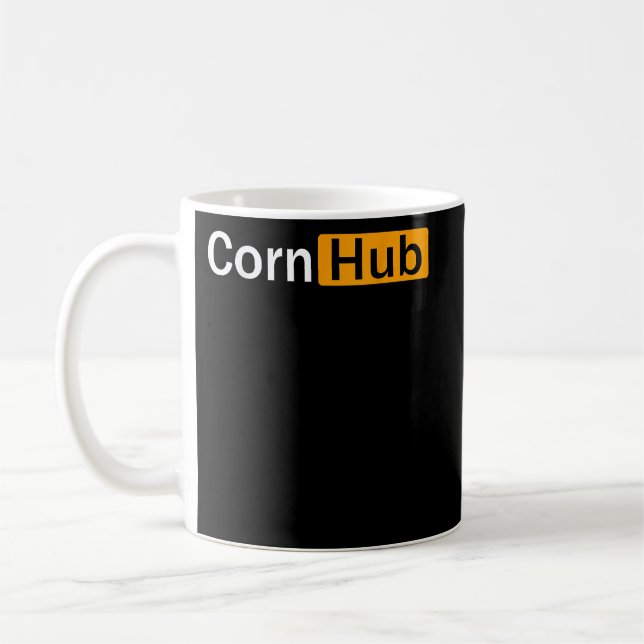 Cornhub Cornhole Cornholer Kaffeetasse (Links)