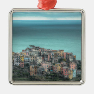 Corniglia auf den Klippen, Cinque Terre Italien Ornament Aus Metall