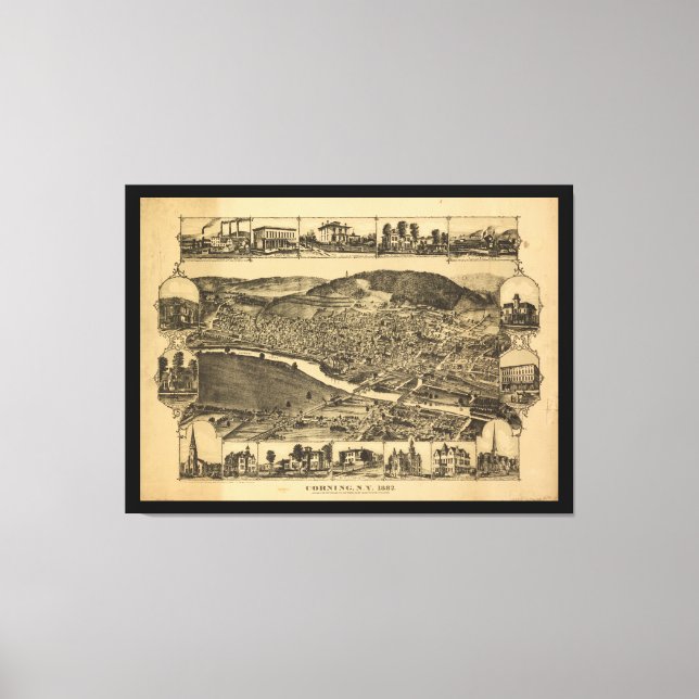 Corning New York (1882) Leinwanddruck (Vorderseite)