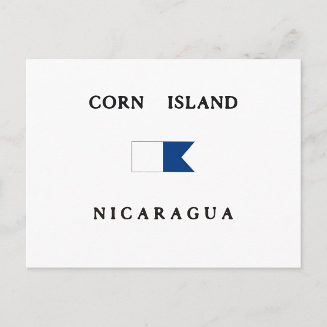 Corninsel Nicaragua Alpha Dive Flag Postkarte (Vorderseite)