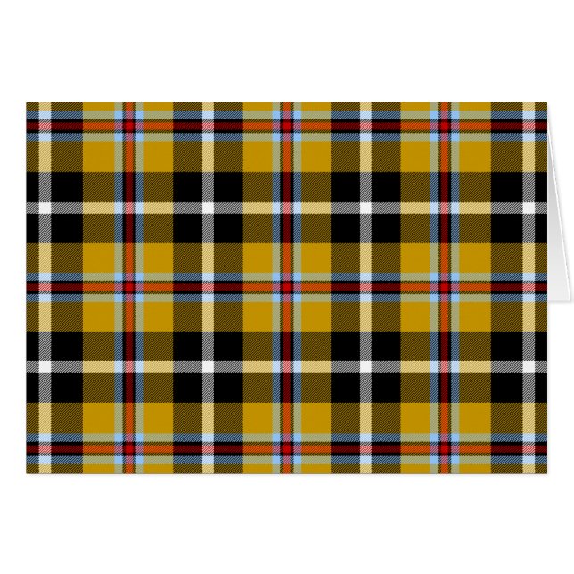 Cornisch National Tartan Gelb und Schwarz Kariert (Vorderseite (Horizontal))