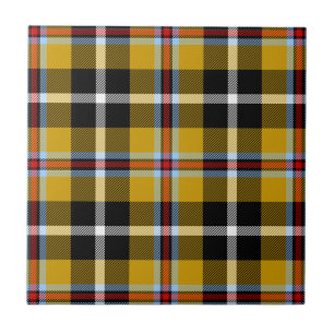 Cornisch National Tartan Gelb und Schwarz Kariert Fliese