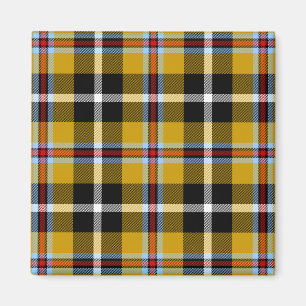 Cornisch National Tartan Gelb und Schwarz Kariert Magnet