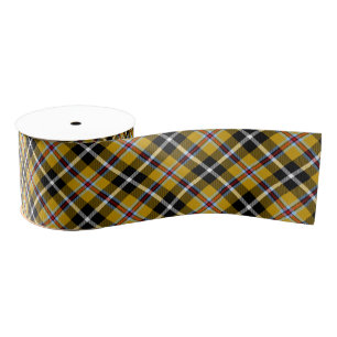 Cornisch National Tartan Gelb und Schwarz Kariert Ripsband