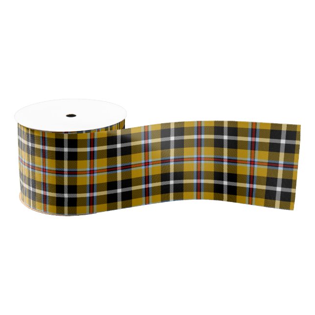 Cornisch National Tartan Gelb und Schwarz Kariert Ripsband (Spule)
