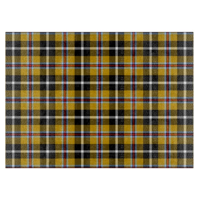 Cornisch National Tartan Gelb und Schwarz Kariert Schneidebrett (Vorderseite)
