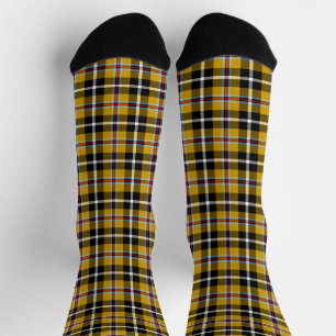 Cornisch National Tartan Gelb und Schwarz Kariert Socken