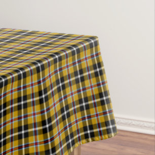 Cornisch National Tartan Gelb und Schwarz Kariert Tischdecke