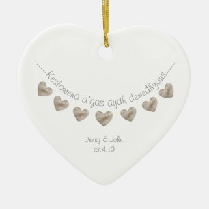 Cornisch personalisierte Hochzeitsgeschenke Keramik Ornament
