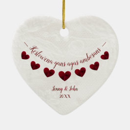 Cornisch Sprachgratulation Geschenk Verlobung Keramik Ornament