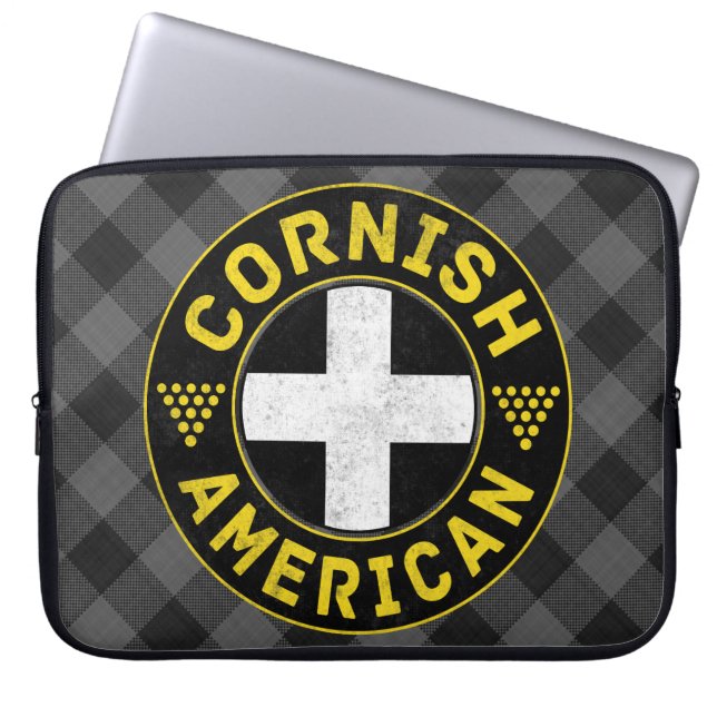 Cornish American Flag Laptopschutzhülle (Vorderseite)
