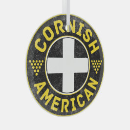 Cornish American Flag Ornament Aus Glas