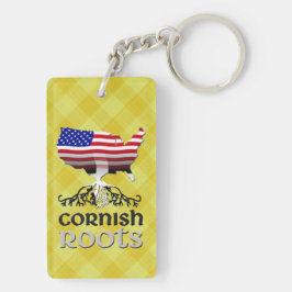 Cornish American Herkunft Roots Keyring Schlüsselanhänger