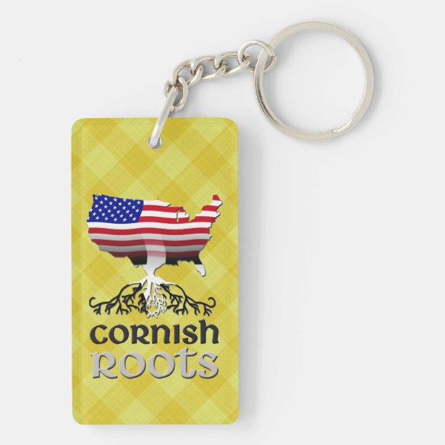 Cornish American Herkunft Roots Keyring Schlüsselanhänger (Rückseite)