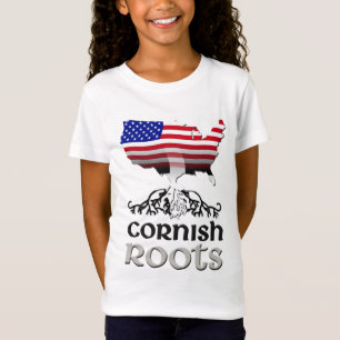 Cornish American Roots Flag Heritage T-Shirt