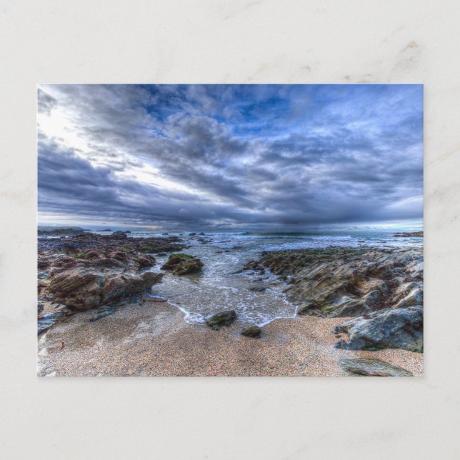 Cornish Beach Breaking Waves Postkarte (Vorderseite)